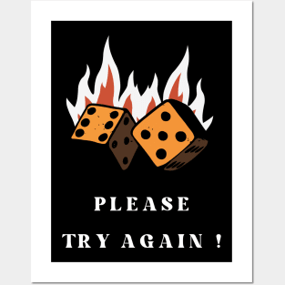 Flaming Dice Posters and Art